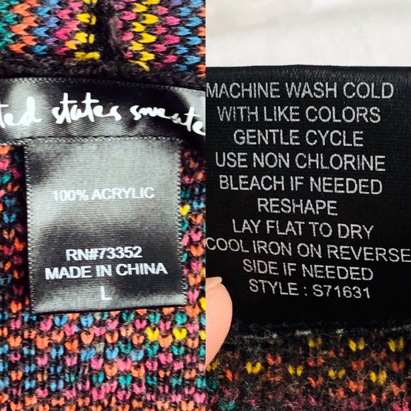 United States Sweater Multi Color Cardigan - Picture 5 of 8
